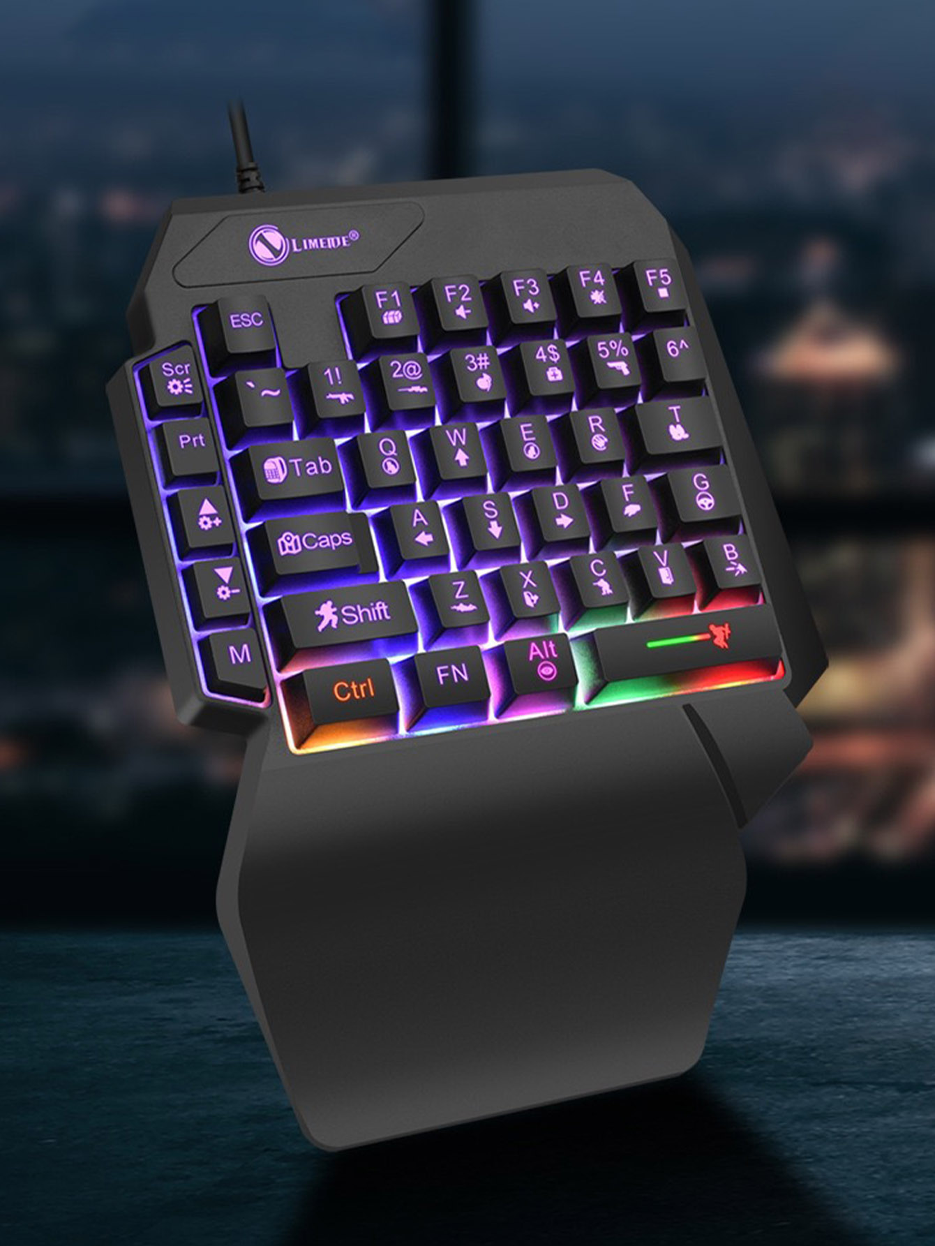 Gaming Keyboard 1 Hand - لوحة مفاتيح ميكانيكية سلكية للألعاب خفيفة
