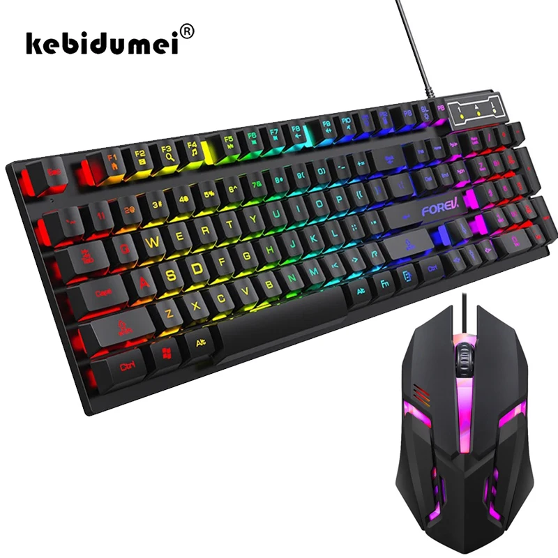 Gaming Keyboard Mouse And Headset Combo - لوحة مفاتيح ميكانيكية بإضاءة خلفية 104