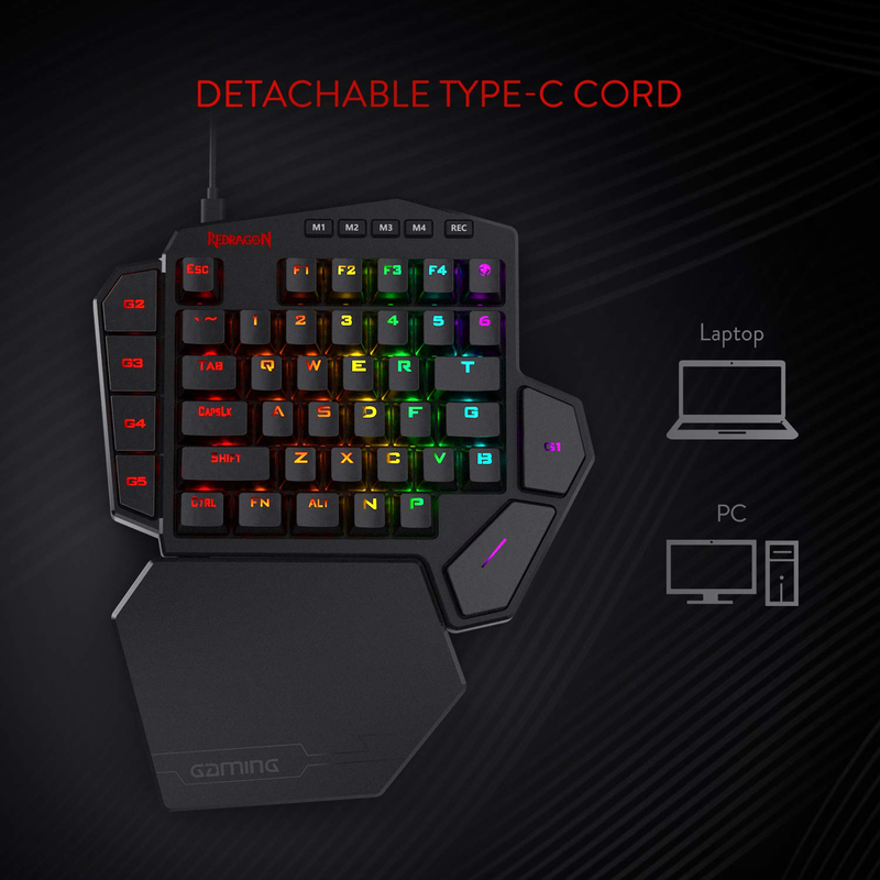 لوحة مفاتيح الألعاب الميكانيكي - مراجعة Gaming Keyboard 1 Hand وسعره