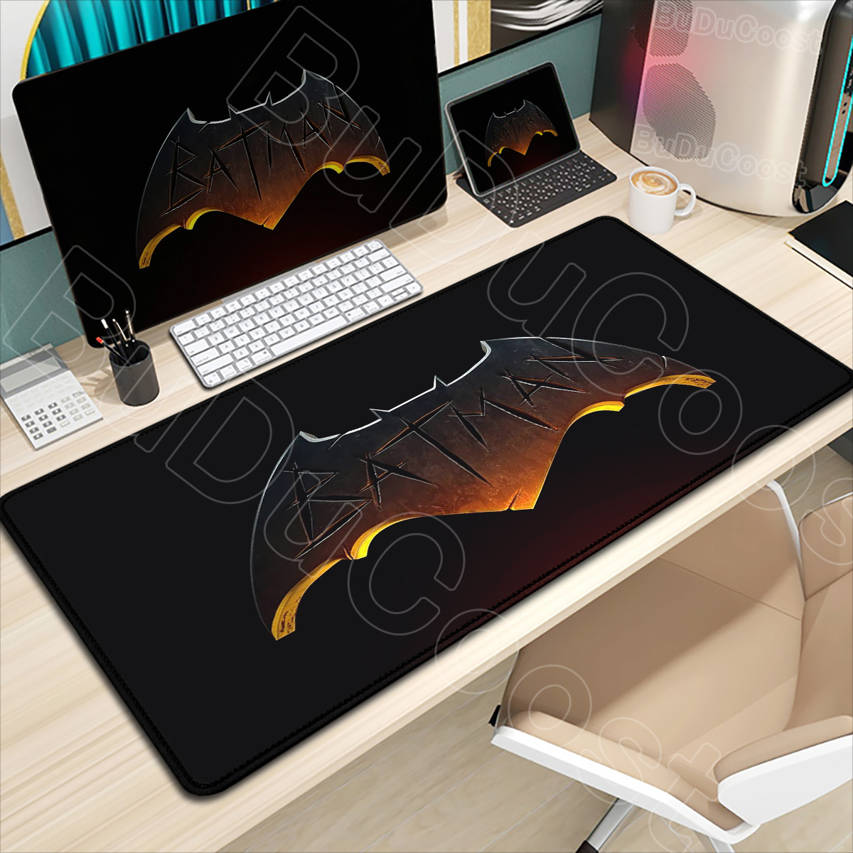 B-Batman ماوس الوسادة HD كبير  - مراجعة Gaming Keyboard Affordable وسعره