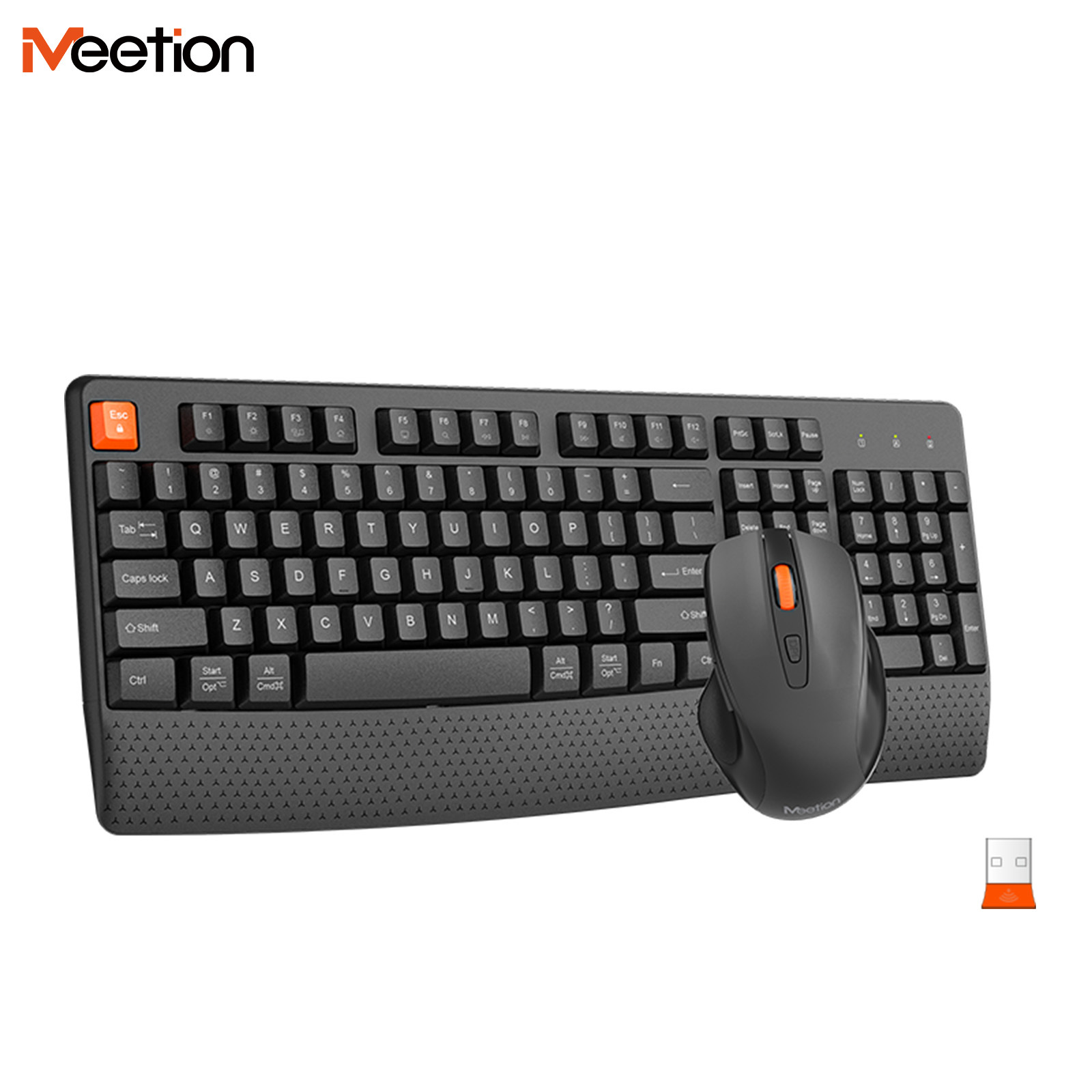 لوحة مفاتيح وفأرة لاسلكية 2.4  - مراجعة Gaming Keyboard No Noise وسعره