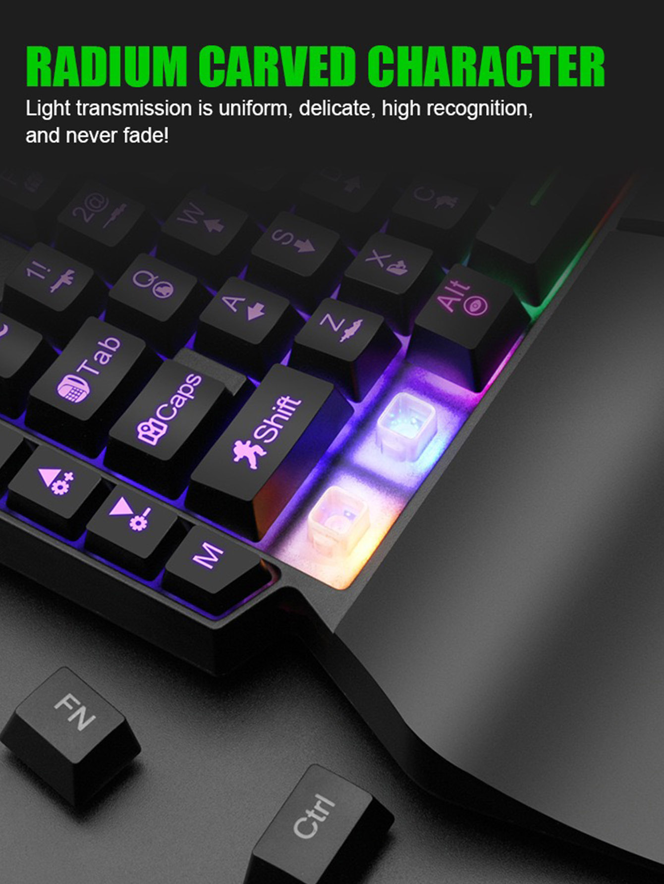 لوحة مفاتيح ميكانيكية سلكية لل - مراجعة Gaming Keyboard 1 Hand وسعره