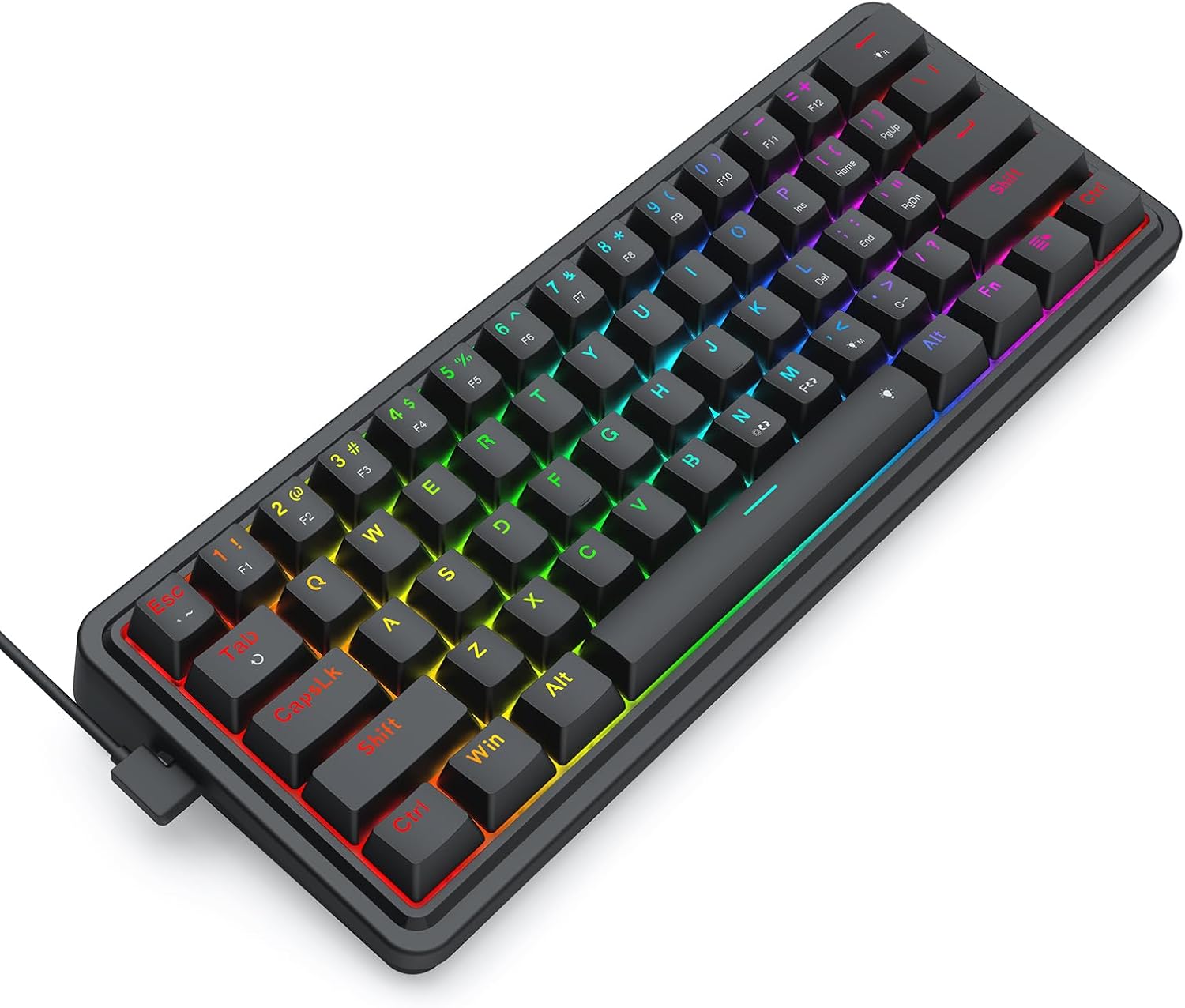 Redragon K722 60% حشية سلكية R - مراجعة Gaming Keyboard No Noise وسعره