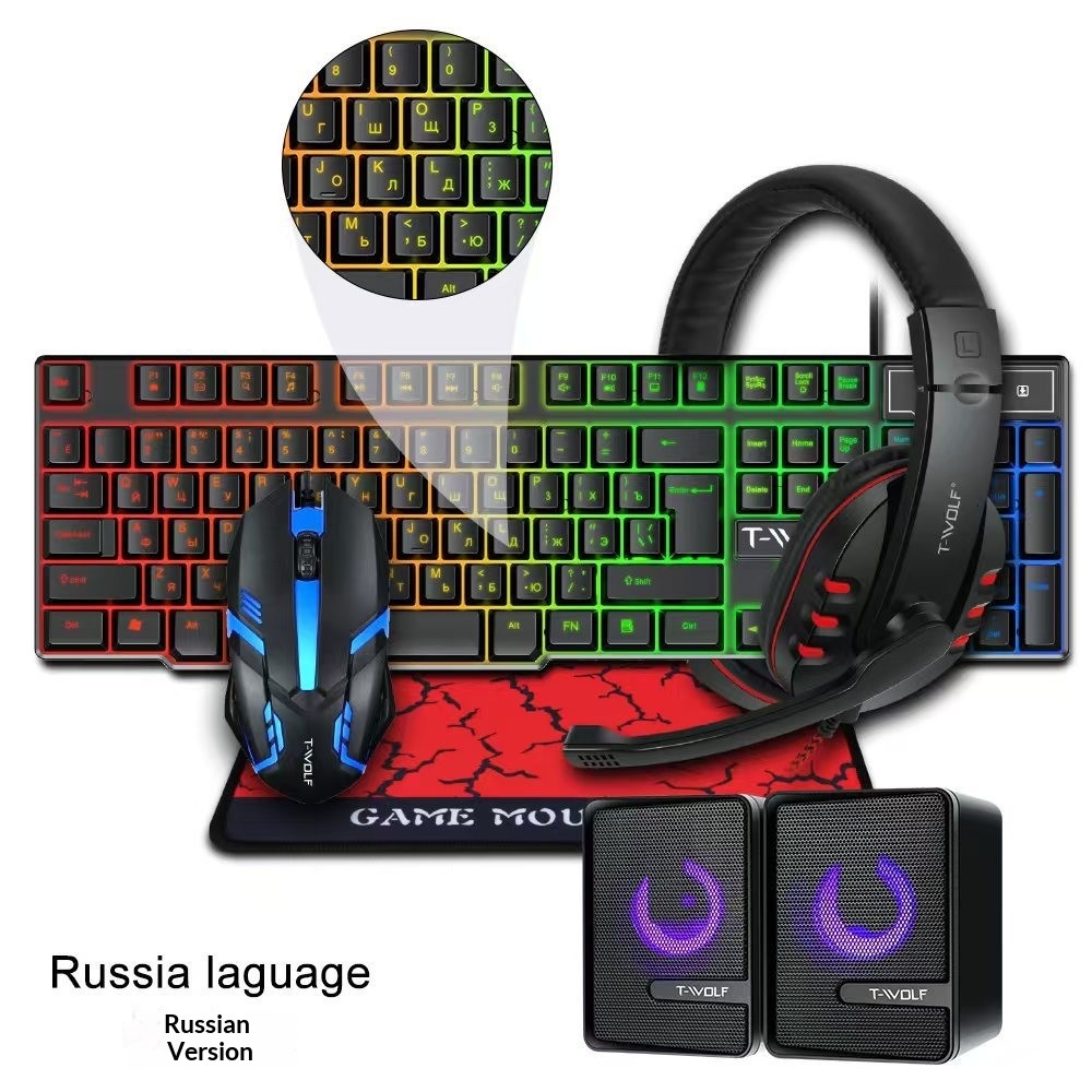 مجموعة ألعاب لوحة مفاتيح إسبان - مراجعة Gaming Keyboard Mouse And Headset Combo وسعره