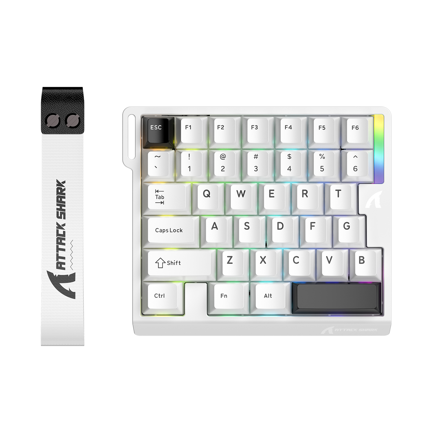 لوحة مفاتيح ATTACK SHARK M36HE - مراجعة Gaming Keyboard 1 Hand وسعره