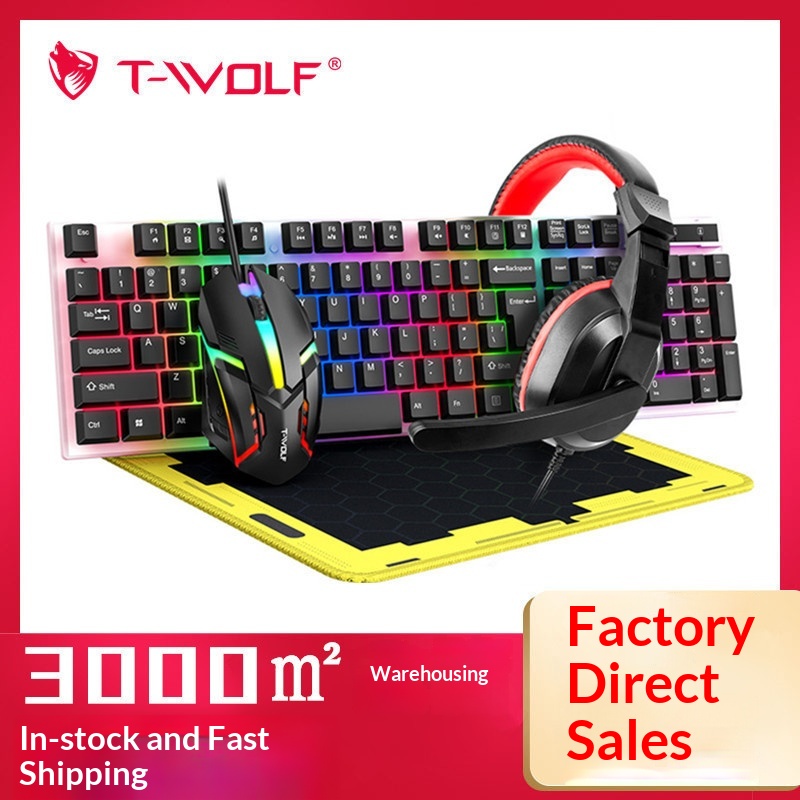 مجموعة ألعاب إسبانية 4 في 1 من - مراجعة Gaming Keyboard Mouse And Headset Combo وسعره