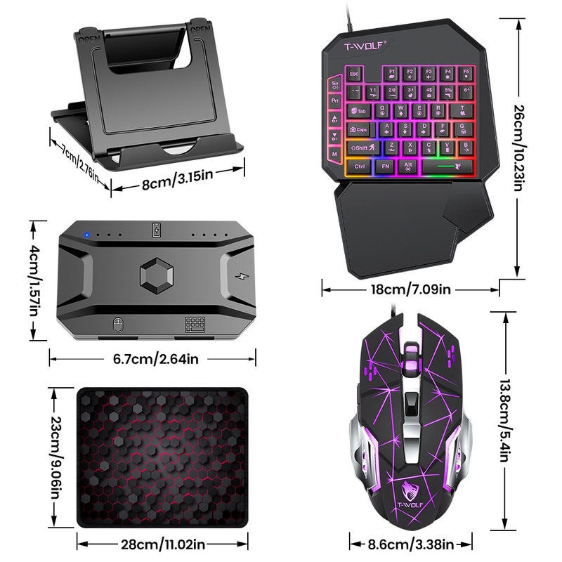 مجموعة لوحة مفاتيح وماوس للألع - مراجعة Gaming Keyboard 1 Hand وسعره