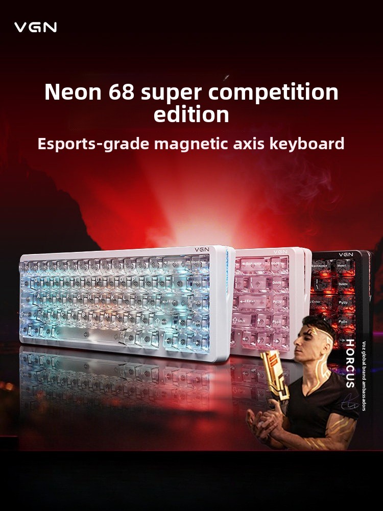 لوحة مفاتيح مخصصة بتصميم نيون  - مراجعة Gaming Keyboard Thocky وسعره