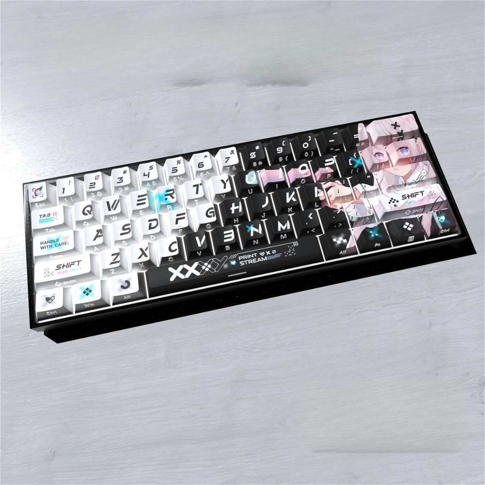 أغطية مفاتيح ثاكي بطباعة جانبي - مراجعة Gaming Keyboard Thocky وسعره